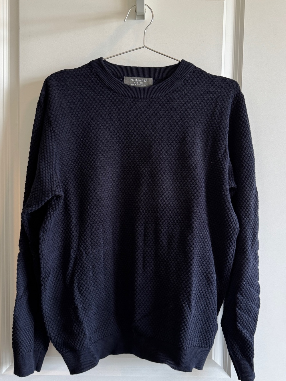 Primark Men’s Navy Textured Crewneck Sweater